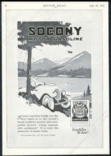 1921 Socony gas Standard Oil illustrated vintage print ad
