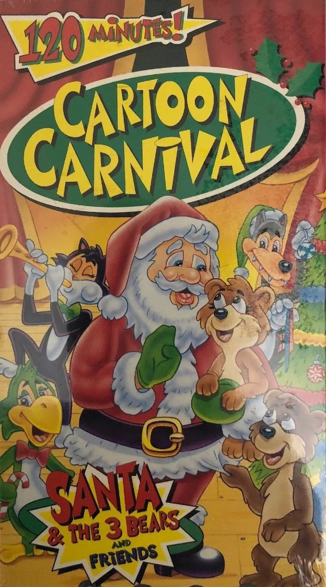 Cartoon Carnival Santa & The 3 Bears and Friends(VHS 1996)RARE
