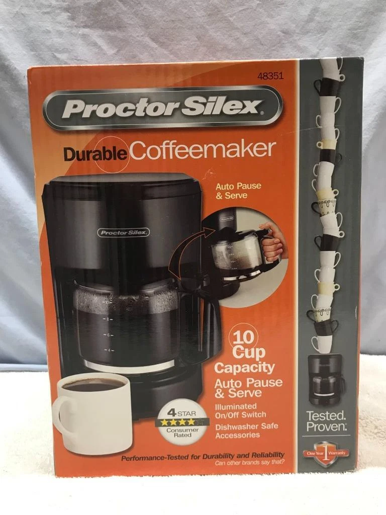 Proctor Silex 10-Cup Black Residential Drip Coffee Maker in the