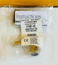 Andrew Commscope F1TNR-HC 6.0 GHz, 1.1:1 VSWR, Type N (M) Connector. New!