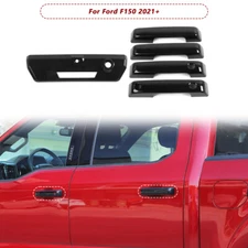 Exterior Door Handle /Tailgate Handle Decor Cover Trim For Ford F150 2021+ Black