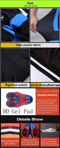 Long Sleeve Cycling Jersey Bike Bib Pants Set Mens Team Bicycle Sports Outfits - Picture 5 of 12