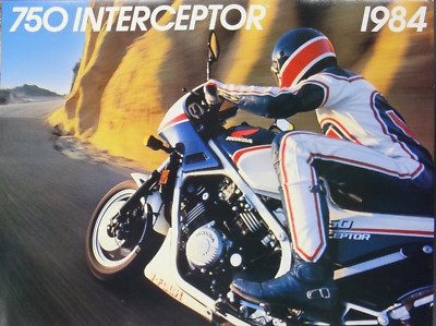 1984 Honda VF750F Interceptor 6-page sales brochure-literature Vintage VF 750