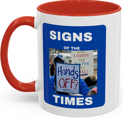 Hands Off Liberty No Kings Indivisible Blue Dot SIGNS of the TIMES Coffee Mug