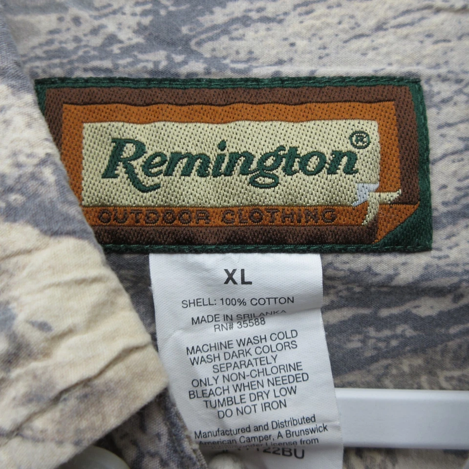 Remington Camo Button Up Shirt Mens XL Hunting Camouflage Outdoors - Image 2 of 4
