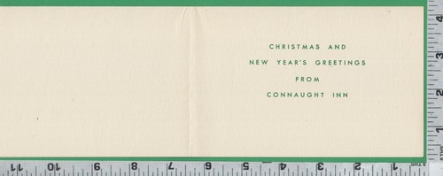 C573 Connaught Inn Biglietto di auguri Natale Capodanno Castlebar, Irlanda - Foto 2 di 2