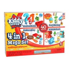 Creative Kids Kiddy Dough 4 in 1 Mega Set 40 Piece Modeling Dough Play Set