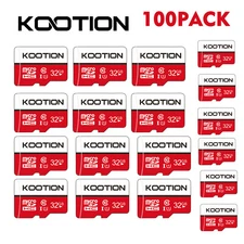 100 Pieces 32GB Micro SD TF Card SDXC Memory Card Class 10 For Cameras Phone