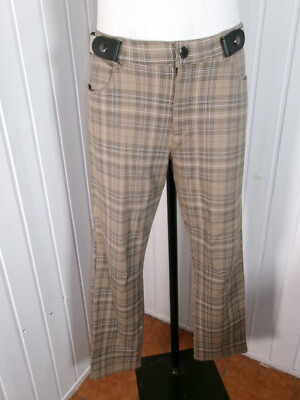Scotch Tartan Hose Jersey beige Stooker 44/46 Gr. Medium Gummibund