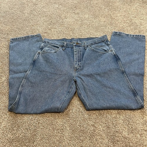 Rustler brandneu klassische normale Passform gerades Bein blaue Herrenjeans 34 x 29 Denim