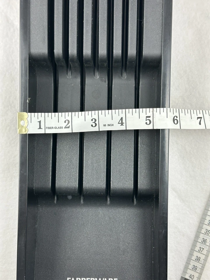 FARBERWARE 7 RANURAS SOPORTE CUCHILLO PLÁSTICO NEGRO 18" X 5.5" ORGANIZADOR DE CAJONES Foto 3 de 4