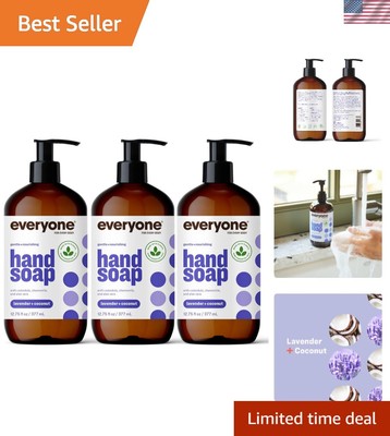 Everyone Liquid Hand Soap, 12.75 Ounce Pack of 3, Lavender and Coconut, Plant...