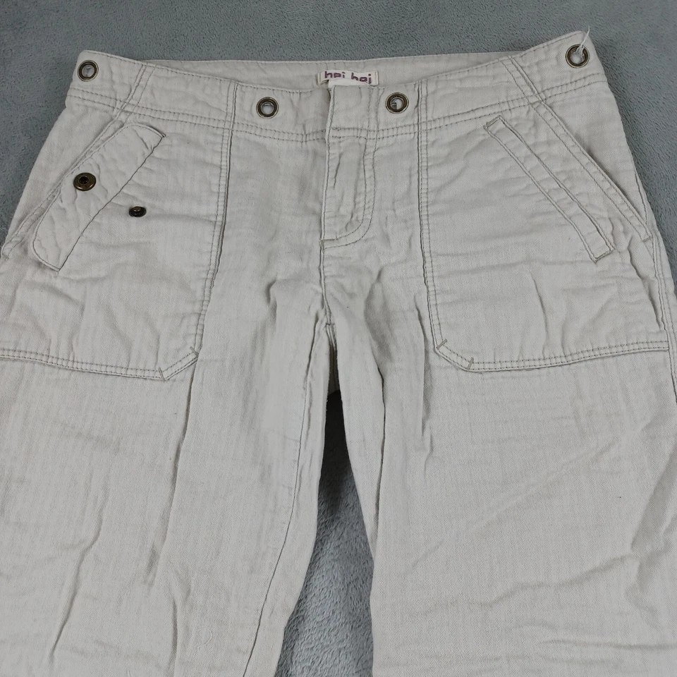 Pantalones Hei Hei Mujer 2 Beige Recto Utilidad Anthropologie Boho Foto 2 de 4