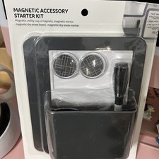 U Brands Magnetic Locker Accessory Starter Kit Utility Cup Magnets Dry Erase New