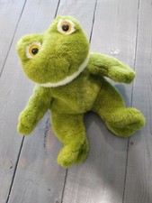 Vintage Green Frog Full Body Hand Puppet Stuffed Plush