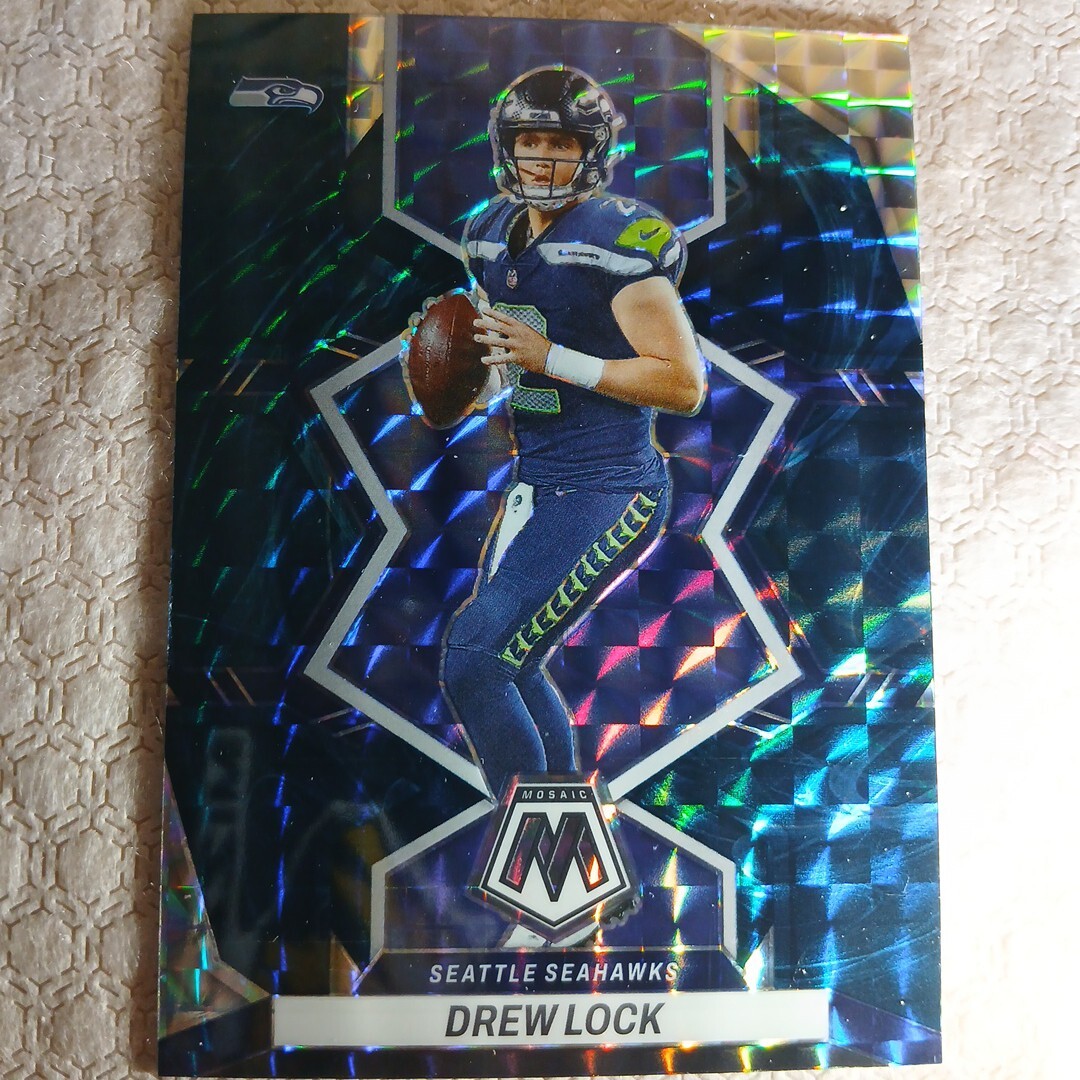 Drew Lock 2022 Panini Mosaic Genesis Prizm SSP #52 Seattle