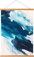 Teak Wood Magnetic Poster Frame Hanger for Prints, Photos, Pictures, Maps, Scrol