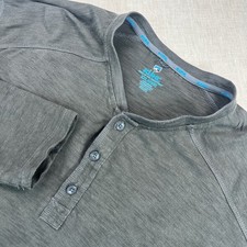 KUHL Rukus Henley Mens XXL Gray 7585 Long Sleeve Cotton Lyocell Thumb Loops