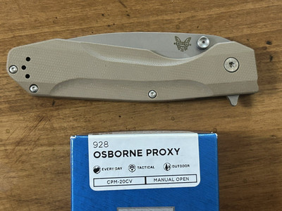 Benchmade 928 Osborne Proxy Flipper Knife First Production with box, nylon purse