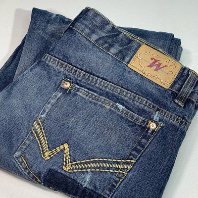 Winchester American Legend Distressed Patchwork Jeans Size 40