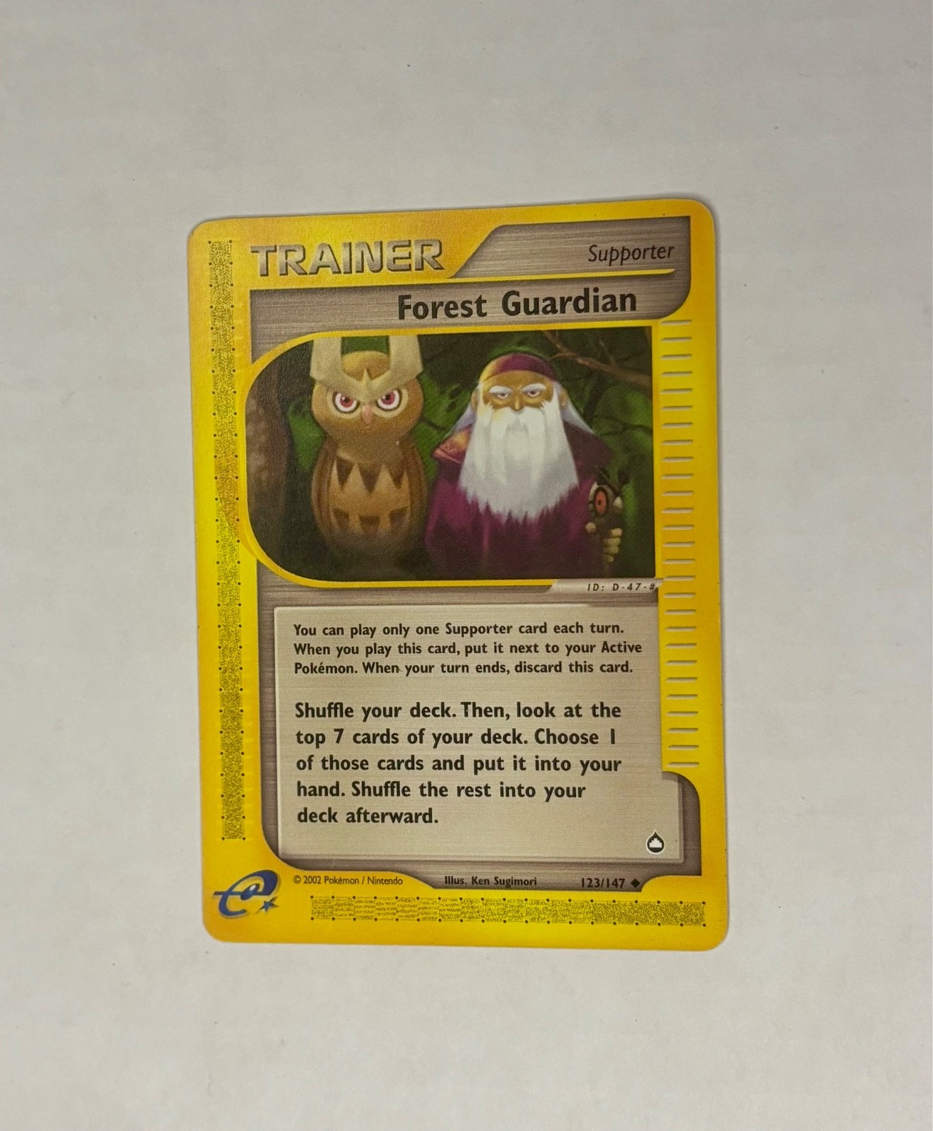 Pokémon Aquapolis Set Forest Guardian Trainer Card 123/147