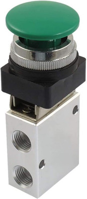 1/4'' NPT Green Momentary Push Button 3 Way 2 Position Pneumatic Control Mechanic