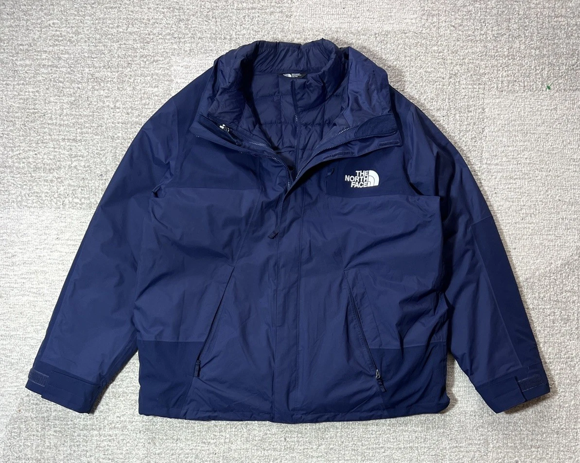 The North Face Jacket Ski Jacket XXL Navy Blue Puffer Lined Removable Liner Coat