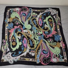 Wyoming Traders Charmeuse Wild Rag 34 Inch Silk Scarf Bandana 