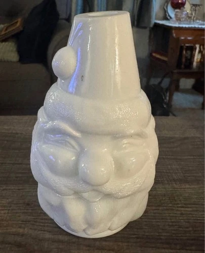 Vintage Fenton Milk Glass Santa Fairy Lamp (please read description)