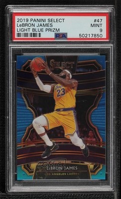 2019-20 Panini Select Concourse Light Blue Prizm 5/299 LeBron James #47 03f9