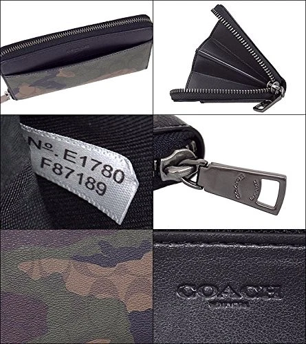 Coach Long Wallet F87189 Mahogany x Dark Green Camouflage MGQ Signature Men 188 - Image 3 of 4