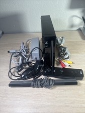 Nintendo Wii Console RVL-001 Black Gamecube Compatible + Cables Remote *TESTED*