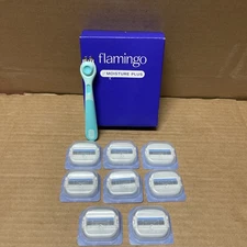 Flamingo by Harry's Moisture Plus Razor Set 8 Cartridges + 1 Handle