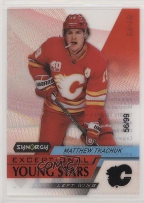 2020 Upper Deck Synergy Exceptional Young Stars Black 56/99 Matthew Tkachuk 0ea8
