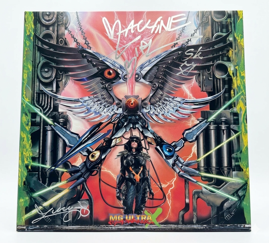 SIGNED JACKET Machine Girl - Psycho Warrior (MG Ultra X) Galaxy Opaque Vinyl 2LP