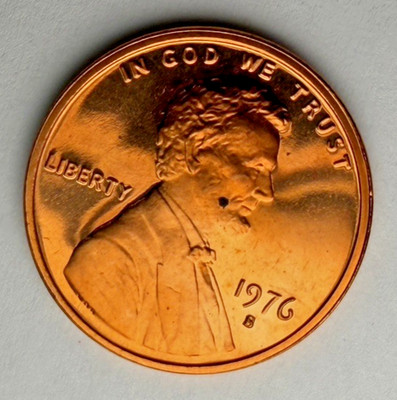 1976-S US GEM PROOF Lincoln Memorial 1c ~ Fresh From Proof Set ~ J01