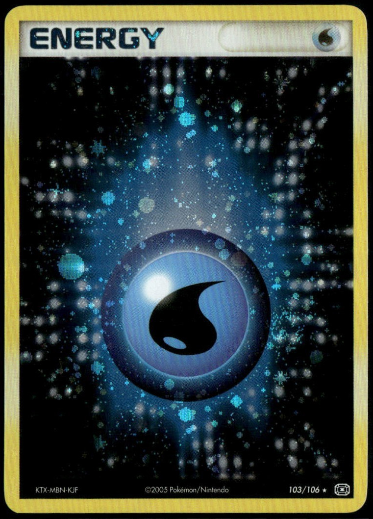 Water Energy Holo 103/106 ex Emerald 2005 MP Pokemon Card SWIRL