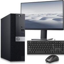 Dell 7060 Desktop PC i5-8th 16GB RAM 256GB SSD 24" LED Built-in Wi-Fi Windows 11