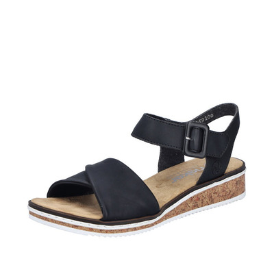 Rieker Sandalette Schwarz V3691-00 Damen Schuhe