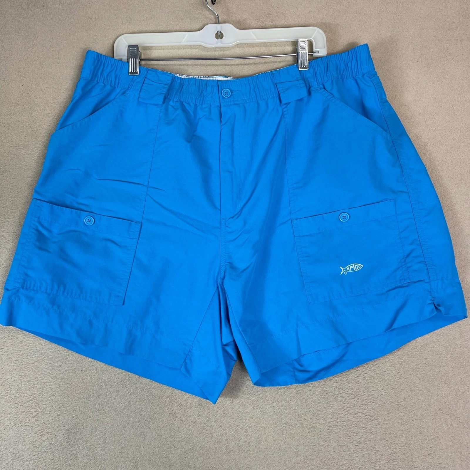 AFGCO Men's Blue Fishing Shorts Size 19 58 42 Authentic Handcrafted Nautical