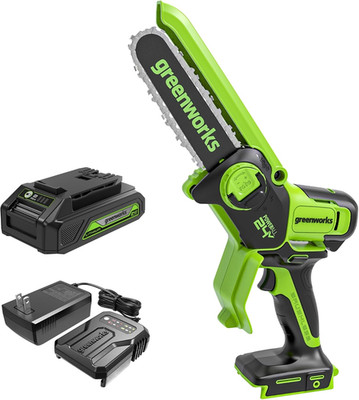 24V 6'' Mini Chainsaw Cordless , Small Cordless Handheld Saw, 2.0Ah Battery and C