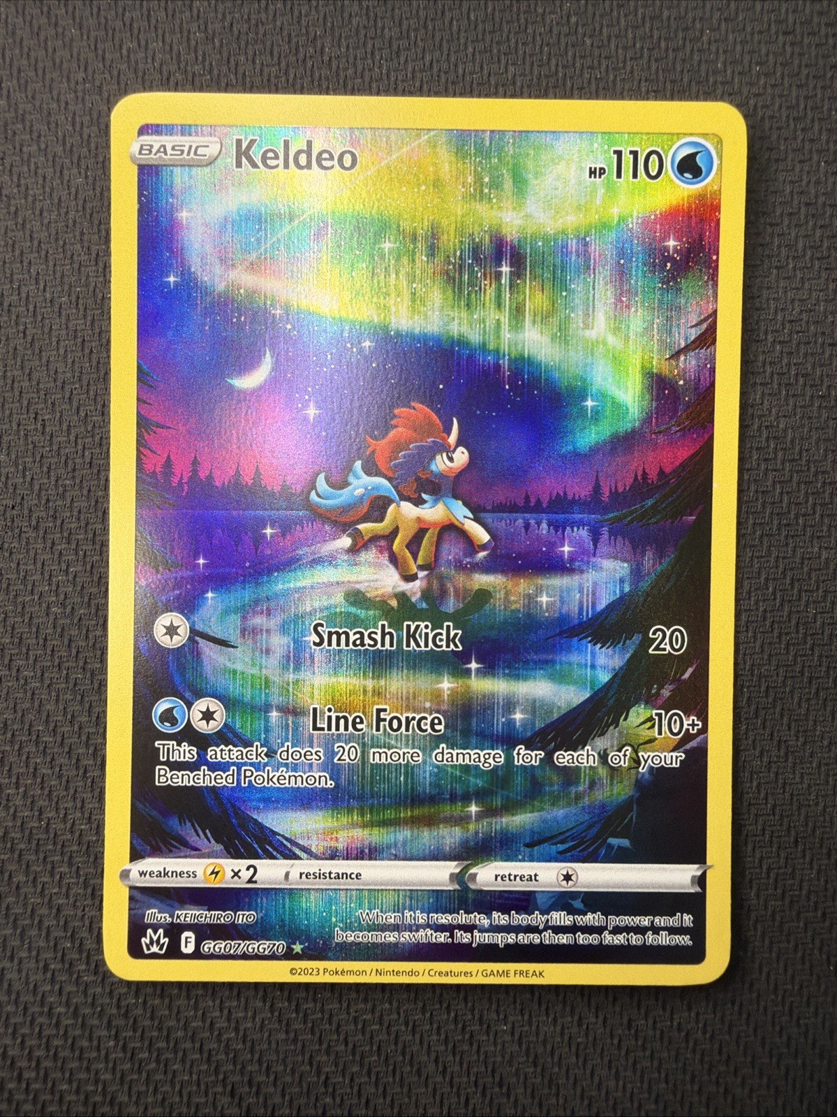 Keldeo GG07/GG70 SWSH: Crown Zenith: Galarian Gallery Holo Near Mint