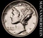 1943-S Mercury Dime- Silver- AU+/ Uncirculated- Polished- No Reserve #L5588