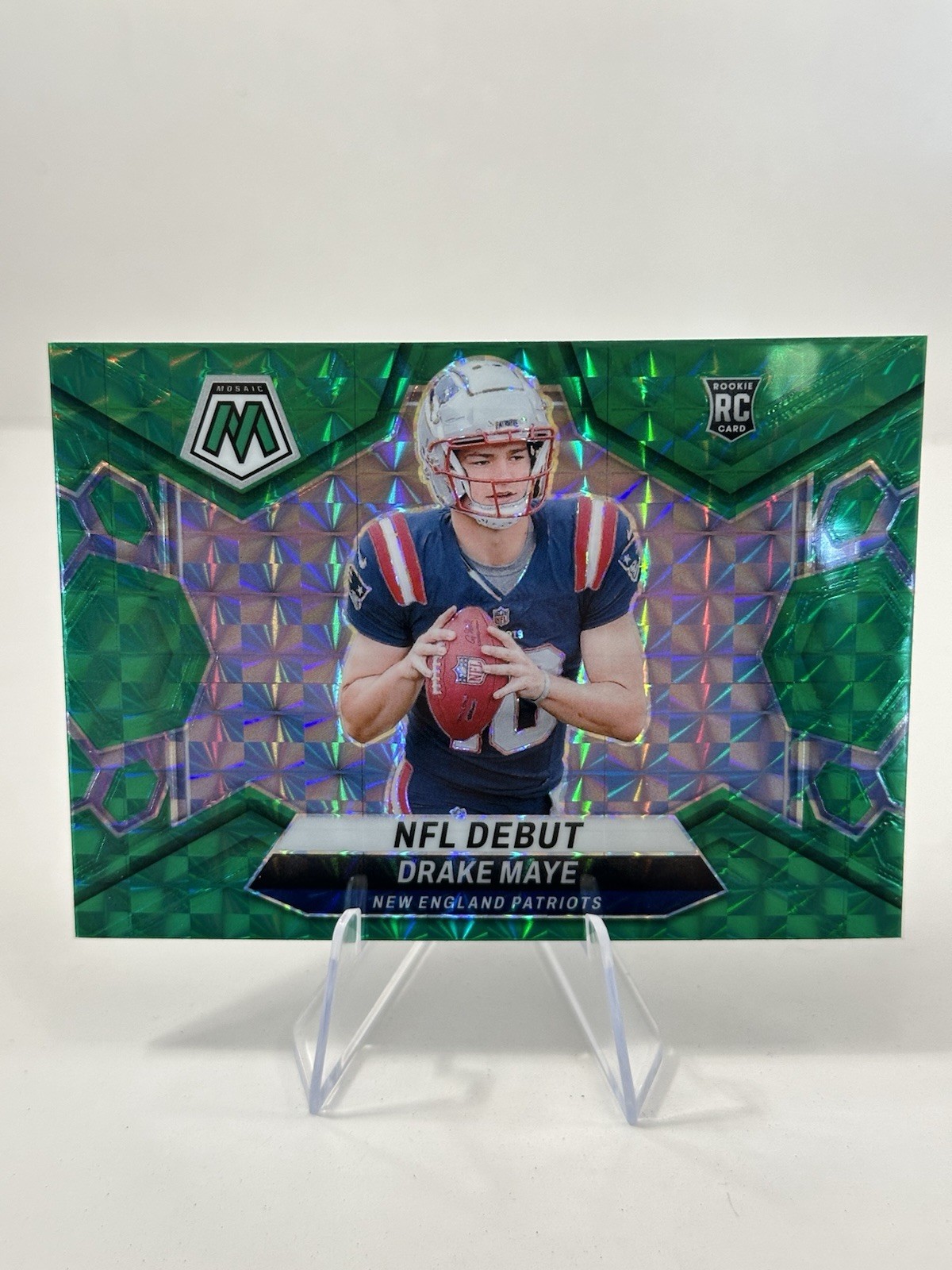 🔥📈2024 Panini Mosaic - NFL Debut Drake Maye #273 Green Mosaic Prizm (RC)📈🔥