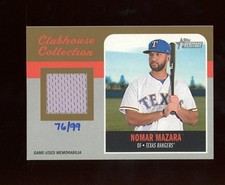 2019 Topps Heritage Clubhouse Collection Relic Gold Nomar Mazara /99