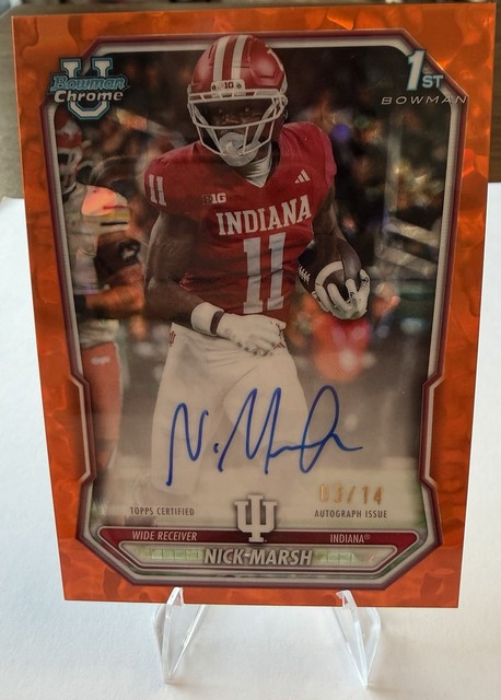 2026 Bowman Football - Nick Marsh FDI Exclusive Parallel 1st Bowman Auto /14!