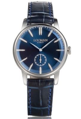 Orologio LOCMAN Collezione 1960 0257A02A-00BLNKPB blu con cinturino in pelle blu