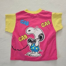 Vintage AOP Snoopy Peanuts Color Block Tee 2t/3t