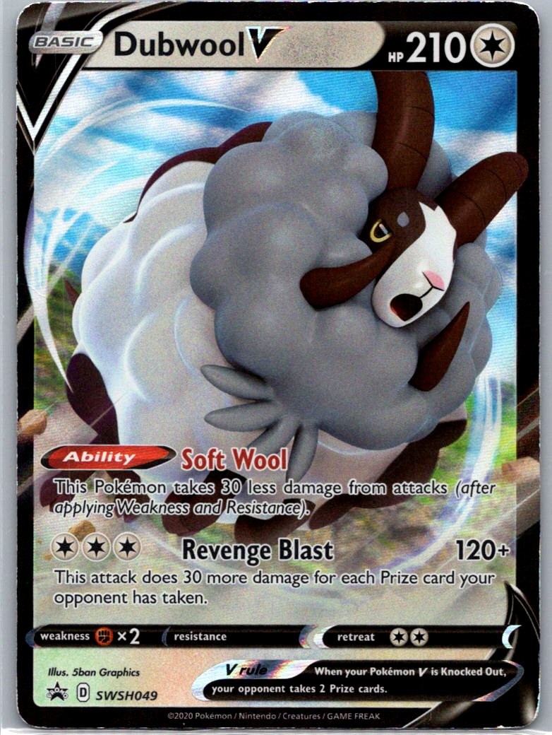 Pokemon TCG Dubwool V SWSH049 SWSH Black Star Promos Holo MP