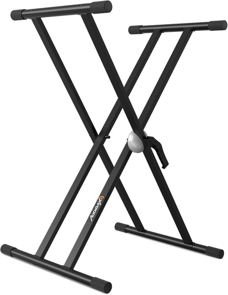 Audibax - Onyx 130 Soporte Piano - Estructura Tijera Doble - Anclajes Easy Lock